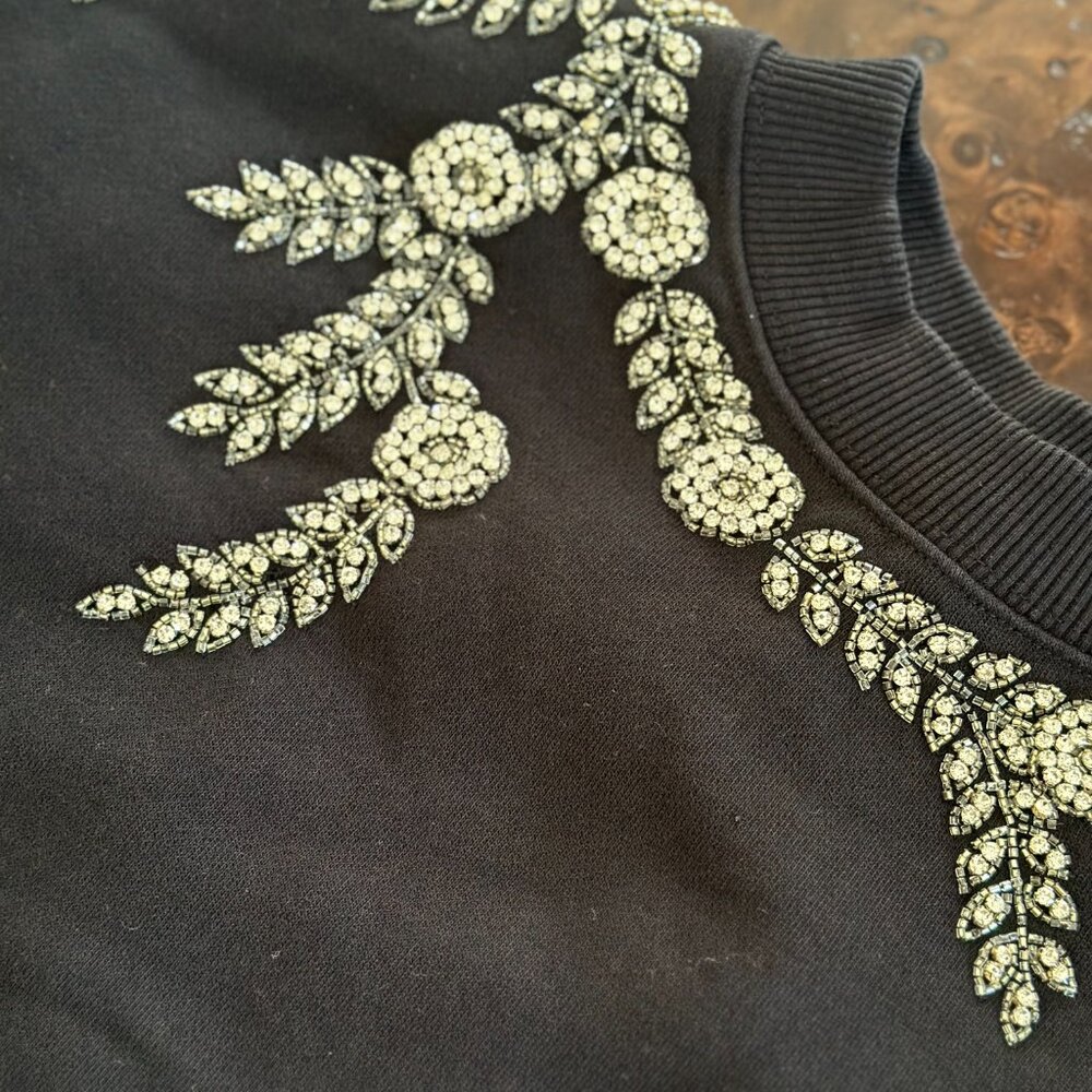 Sandro Black Embellished Crewneck Sweater - Picture 4 of 5